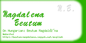 magdalena beutum business card